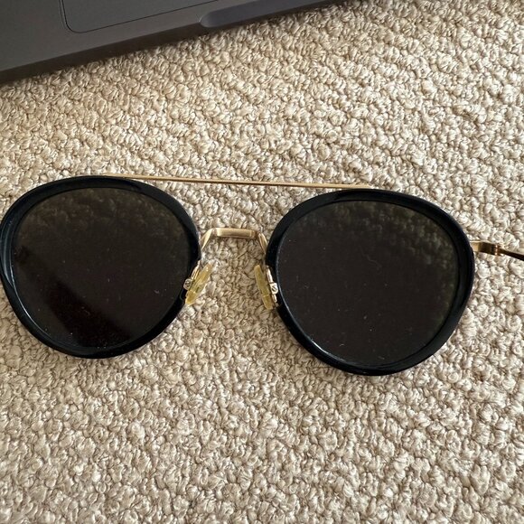 Celine Round Mia Sunglasses CL 41424/S Black - Picture 4 of 7